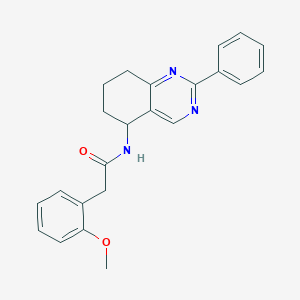 molecular formula C23H23N3O2 B6081388 2-(2-methoxyphenyl)-N-(2-phenyl-5,6,7,8-tetrahydro-5-quinazolinyl)acetamide 