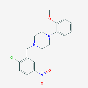 molecular formula C18H20ClN3O3 B6081413 1-(2-chloro-5-nitrobenzyl)-4-(2-methoxyphenyl)piperazine 