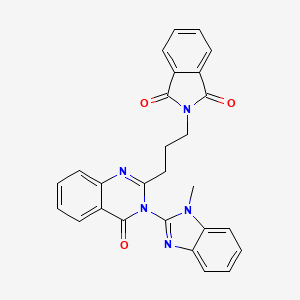 2-{3-[3-(1-methyl-1H-benzimidazol-2-yl)-4-oxo-3,4-dihydro-2-quinazolinyl]propyl}-1H-isoindole-1,3(2H)-dione