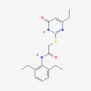 N-(2,6-diethylphenyl)-2-[(4-ethyl-6-oxo-1,6-dihydro-2-pyrimidinyl)thio]acetamide