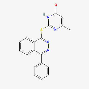 molecular formula C19H14N4OS B6081473 6-methyl-2-[(4-phenyl-1-phthalazinyl)thio]-4-pyrimidinol 