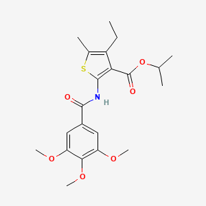 isopropyl 4-ethyl-5-methyl-2-[(3,4,5-trimethoxybenzoyl)amino]-3-thiophenecarboxylate