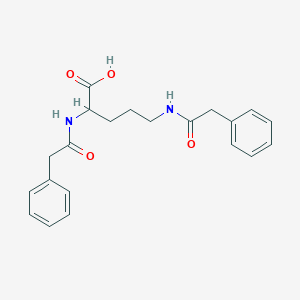 molecular formula C21H24N2O4 B6081488 N~2~,N~5~-bis(phenylacetyl)ornithine 