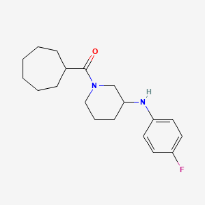 molecular formula C19H27FN2O B6081493 1-(cycloheptylcarbonyl)-N-(4-fluorophenyl)-3-piperidinamine 