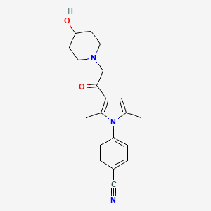 4-{3-[(4-hydroxypiperidin-1-yl)acetyl]-2,5-dimethyl-1H-pyrrol-1-yl}benzonitrile