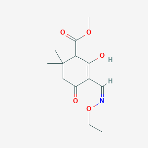 methyl 5-[(ethoxyamino)methylene]-2,2-dimethyl-4,6-dioxocyclohexanecarboxylate