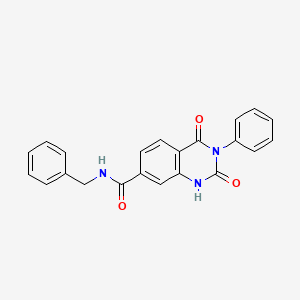 molecular formula C22H17N3O3 B6081575 N-benzyl-2,4-dioxo-3-phenyl-1,2,3,4-tetrahydro-7-quinazolinecarboxamide 