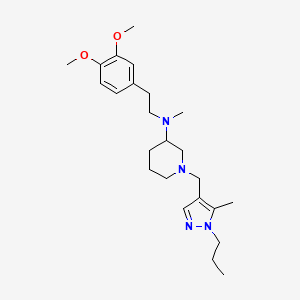 N-[2-(3,4-dimethoxyphenyl)ethyl]-N-methyl-1-[(5-methyl-1-propyl-1H-pyrazol-4-yl)methyl]-3-piperidinamine