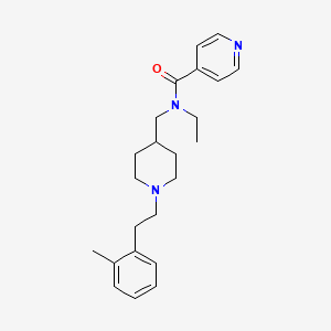 molecular formula C23H31N3O B6081602 N-ethyl-N-({1-[2-(2-methylphenyl)ethyl]-4-piperidinyl}methyl)isonicotinamide 