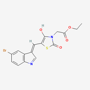 ethyl {5-[(5-bromo-1H-indol-3-yl)methylene]-2,4-dioxo-1,3-thiazolidin-3-yl}acetate