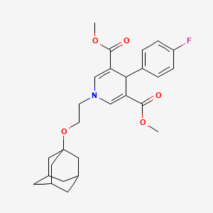dimethyl 1-[2-(1-adamantyloxy)ethyl]-4-(4-fluorophenyl)-1,4-dihydropyridine-3,5-dicarboxylate