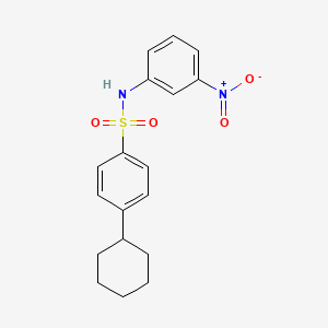 4-cyclohexyl-N-(3-nitrophenyl)benzenesulfonamide