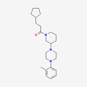 1-[1-(3-cyclopentylpropanoyl)-3-piperidinyl]-4-(2-methylphenyl)piperazine