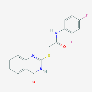 molecular formula C16H11F2N3O2S B6081645 N-(2,4-difluorophenyl)-2-[(4-oxo-3,4-dihydro-2-quinazolinyl)thio]acetamide 