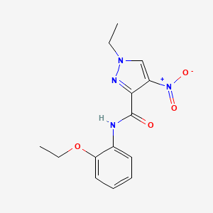 molecular formula C14H16N4O4 B6081651 N-(2-ethoxyphenyl)-1-ethyl-4-nitro-1H-pyrazole-3-carboxamide 