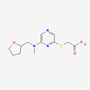 ({6-[methyl(tetrahydro-2-furanylmethyl)amino]-2-pyrazinyl}thio)acetic acid