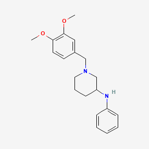 molecular formula C20H26N2O2 B6081667 1-(3,4-dimethoxybenzyl)-N-phenyl-3-piperidinamine 