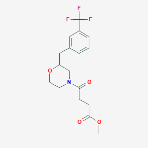 molecular formula C17H20F3NO4 B6081719 methyl 4-oxo-4-{2-[3-(trifluoromethyl)benzyl]-4-morpholinyl}butanoate 