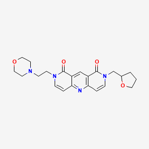 molecular formula C22H26N4O4 B6081721 2-[2-(4-morpholinyl)ethyl]-8-(tetrahydro-2-furanylmethyl)pyrido[4,3-b]-1,6-naphthyridine-1,9(2H,8H)-dione 