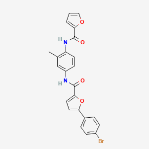 molecular formula C23H17BrN2O4 B6081754 5-(4-bromophenyl)-N-[4-(2-furoylamino)-3-methylphenyl]-2-furamide 