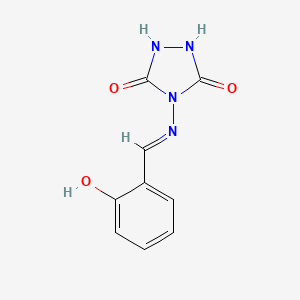 molecular formula C9H8N4O3 B6081768 4-[(2-hydroxybenzylidene)amino]-4H-1,2,4-triazole-3,5-diol 