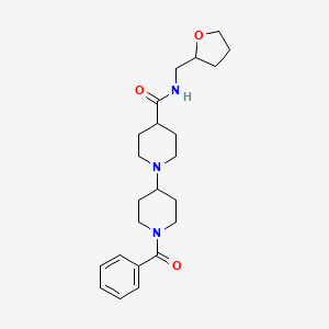 molecular formula C23H33N3O3 B6081771 1'-benzoyl-N-(tetrahydro-2-furanylmethyl)-1,4'-bipiperidine-4-carboxamide 