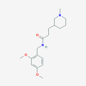 molecular formula C18H28N2O3 B6081791 N-(2,4-dimethoxybenzyl)-3-(1-methyl-3-piperidinyl)propanamide 
