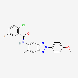 5-bromo-2-chloro-N-[2-(4-methoxyphenyl)-6-methyl-2H-1,2,3-benzotriazol-5-yl]benzamide