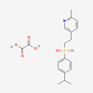 molecular formula C19H23NO6S B6081829 5-{2-[(4-isopropylphenyl)sulfonyl]ethyl}-2-methylpyridine oxalate 