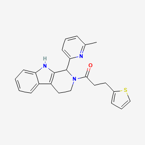 molecular formula C24H23N3OS B6081836 1-(6-methyl-2-pyridinyl)-2-[3-(2-thienyl)propanoyl]-2,3,4,9-tetrahydro-1H-beta-carboline 