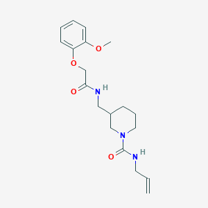 molecular formula C19H27N3O4 B6081837 N-allyl-3-({[(2-methoxyphenoxy)acetyl]amino}methyl)-1-piperidinecarboxamide 