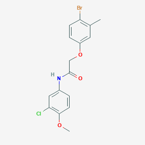 molecular formula C16H15BrClNO3 B6081846 2-(4-bromo-3-methylphenoxy)-N-(3-chloro-4-methoxyphenyl)acetamide 