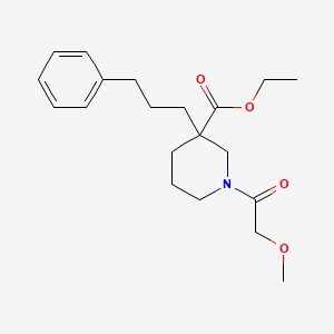 ethyl 1-(methoxyacetyl)-3-(3-phenylpropyl)-3-piperidinecarboxylate