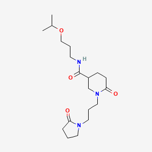 N-(3-isopropoxypropyl)-6-oxo-1-[3-(2-oxo-1-pyrrolidinyl)propyl]-3-piperidinecarboxamide