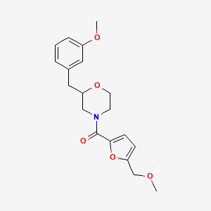 molecular formula C19H23NO5 B6081895 2-(3-methoxybenzyl)-4-[5-(methoxymethyl)-2-furoyl]morpholine 