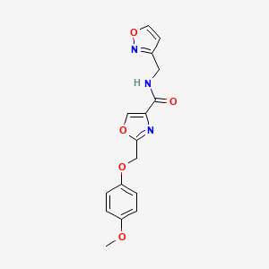N-(3-isoxazolylmethyl)-2-[(4-methoxyphenoxy)methyl]-1,3-oxazole-4-carboxamide