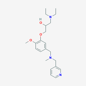 molecular formula C22H33N3O3 B6081955 1-(diethylamino)-3-(2-methoxy-5-{[methyl(3-pyridinylmethyl)amino]methyl}phenoxy)-2-propanol 