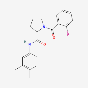 N-(3,4-dimethylphenyl)-1-(2-fluorobenzoyl)prolinamide