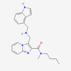 molecular formula C23H27N5O B6081991 N-butyl-3-{[(1H-indol-4-ylmethyl)amino]methyl}-N-methylimidazo[1,2-a]pyridine-2-carboxamide 