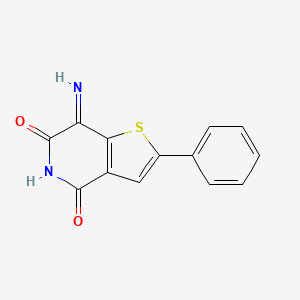 molecular formula C13H8N2O2S B608200 7-亚氨基-2-苯基噻并[3,2-c]吡啶-4,6(5H,7H)-二酮 CAS No. 1954650-11-3