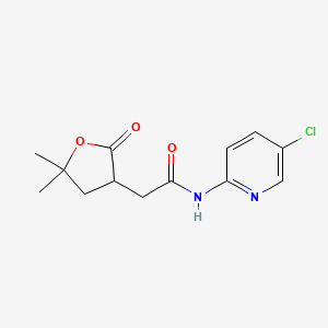 molecular formula C13H15ClN2O3 B6082013 N-(5-chloro-2-pyridinyl)-2-(5,5-dimethyl-2-oxotetrahydro-3-furanyl)acetamide 