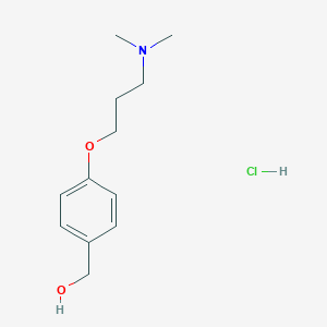 molecular formula C12H20ClNO2 B6082049 {4-[3-(dimethylamino)propoxy]phenyl}methanol hydrochloride 