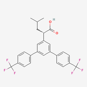molecular formula C30H31NO5 B608206 2-(S)-(3,5-Bis(4-(trifluoromethyl)phenyl)phenyl)-4-methylpentanoic acid CAS No. 554431-74-2