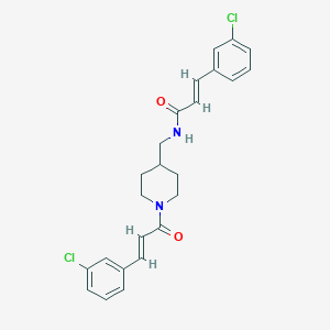 molecular formula C24H24Cl2N2O2 B6082069 3-(3-chlorophenyl)-N-({1-[3-(3-chlorophenyl)acryloyl]-4-piperidinyl}methyl)acrylamide 