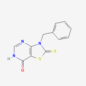 molecular formula C12H9N3OS2 B6082073 3-benzyl-7-hydroxy[1,3]thiazolo[4,5-d]pyrimidine-2(3H)-thione 