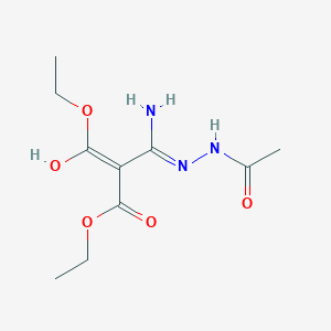 molecular formula C10H17N3O5 B6082087 diethyl [(2-acetylhydrazino)(amino)methylene]malonate 