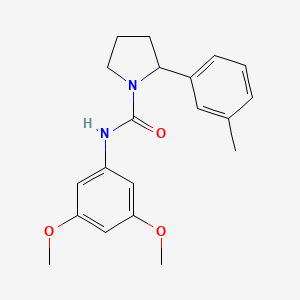molecular formula C20H24N2O3 B6082098 N-(3,5-dimethoxyphenyl)-2-(3-methylphenyl)-1-pyrrolidinecarboxamide 