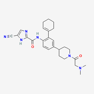 molecular formula C26H33ClN6O2 B608210 JNJ-28312141 游离碱 CAS No. 885692-52-4