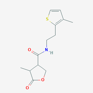 molecular formula C13H17NO3S B6082122 4-methyl-N-[2-(3-methyl-2-thienyl)ethyl]-5-oxotetrahydro-3-furancarboxamide 