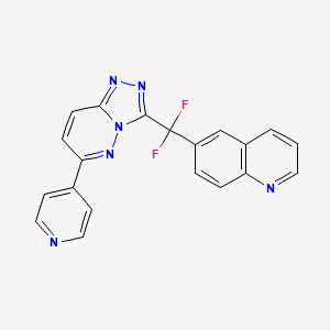 6-[Difluoro-(6-pyridin-4-yl-[1,2,4]triazolo[4,3-b]pyridazin-3-yl)methyl]quinoline